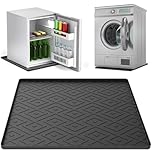 Mini Fridge Silicone Mat, 50x50cm Under Refrigerator Floor Protector Mat, Washing Machine Freezer Drip Tray, Silicone Pad Drip Pan Refrigerator, Prevents Appliance Leakage Dishwasher Safe