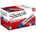 Sharpie Pro Magnum Permanent Markers, Chisel Tip, Blue, Box of 12