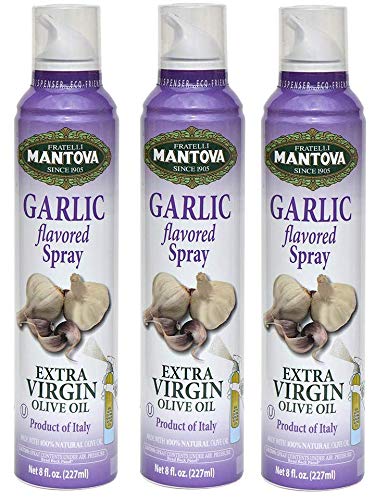 Aceite de oliva extra virgen spray sabor ajo 8 oz x3