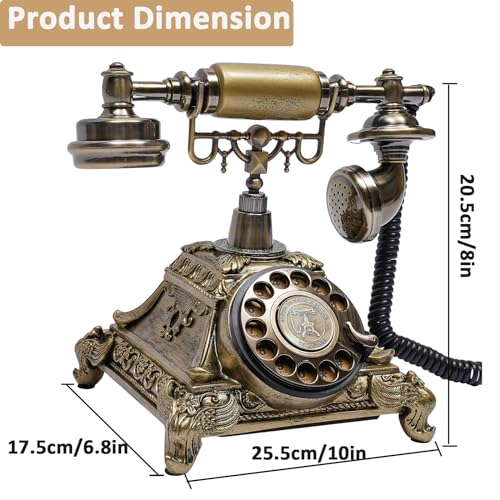 Teléfono vintage de disco rotatorio para línea fija miniatura 3