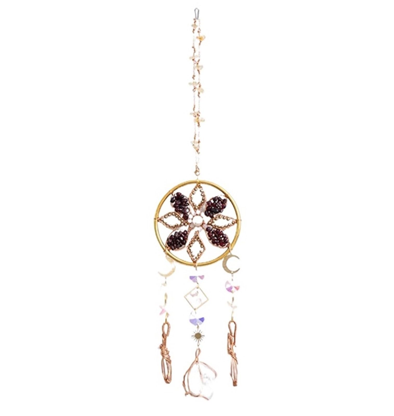 Ppqiru Style06 3Pcs Crystal Wind Chime Suncatcher Bedroom Balcony Patio Sun Moon Prism Pendant Good Home Hanging Prisma Garden Art Decorations For Decoration(Style06)