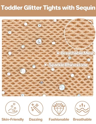 qikqik Girls Fishnet Tights Kids Fishnet Stockings Toddler Glitter Tights Girls Sparkly Stockings Rhinestone Halloween Socks4