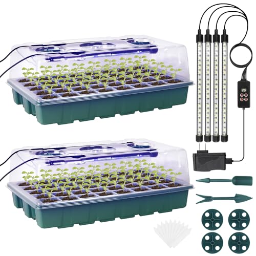 Sondiko Seed Starter Tray with Grow Light, Intelligent Display Digital Controller, 80 Cells Seed...