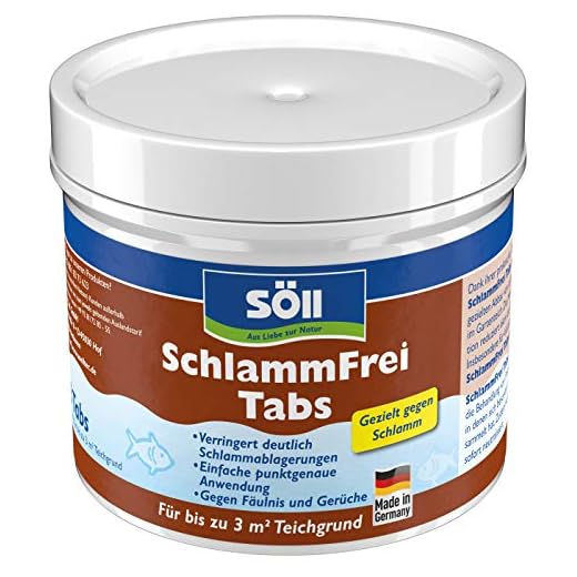 Söll 83334 SchlammFrei Tabs 1 x 3 Tabs - Schlammentferner-Tabletten zum Abbau von organischen Schlamm-Ablagerungen in Gartenteich Fischteich Schwimmteich Koiteich