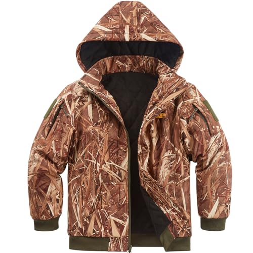 Image of NEW VIEW Kids Camo Hunting Clothes Silent, Youth Hunting Jacket for Cold Winter, Camouflage Hunting Coat for Boys & Girls