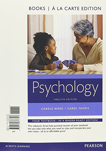 Psychology -- Books a la Carte 0134377796 Book Cover
