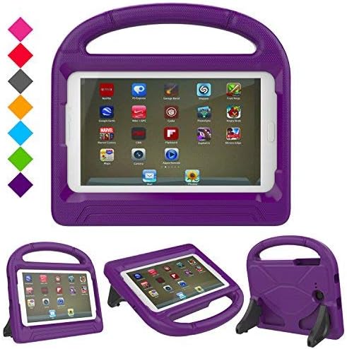 Case for Samsung Galaxy Tab E Lite 7.0 inch- Dinines Kids Case Light Weight Shockproof Protective Cover Handle Stand Case for Samung SM-T113 / Tab 3 Lite 7.0 SM-T110 / SM-T111 7-Inch Tablet (Purple)
