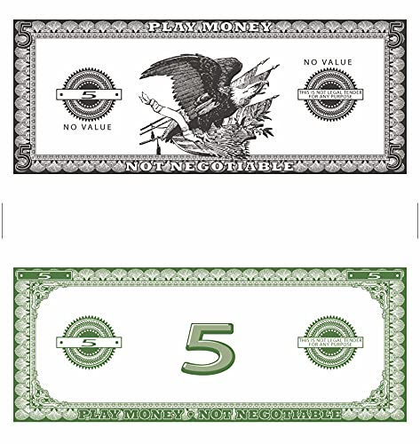 Forum Novelties Phoney Play Money $5 Bills (50-Pack)