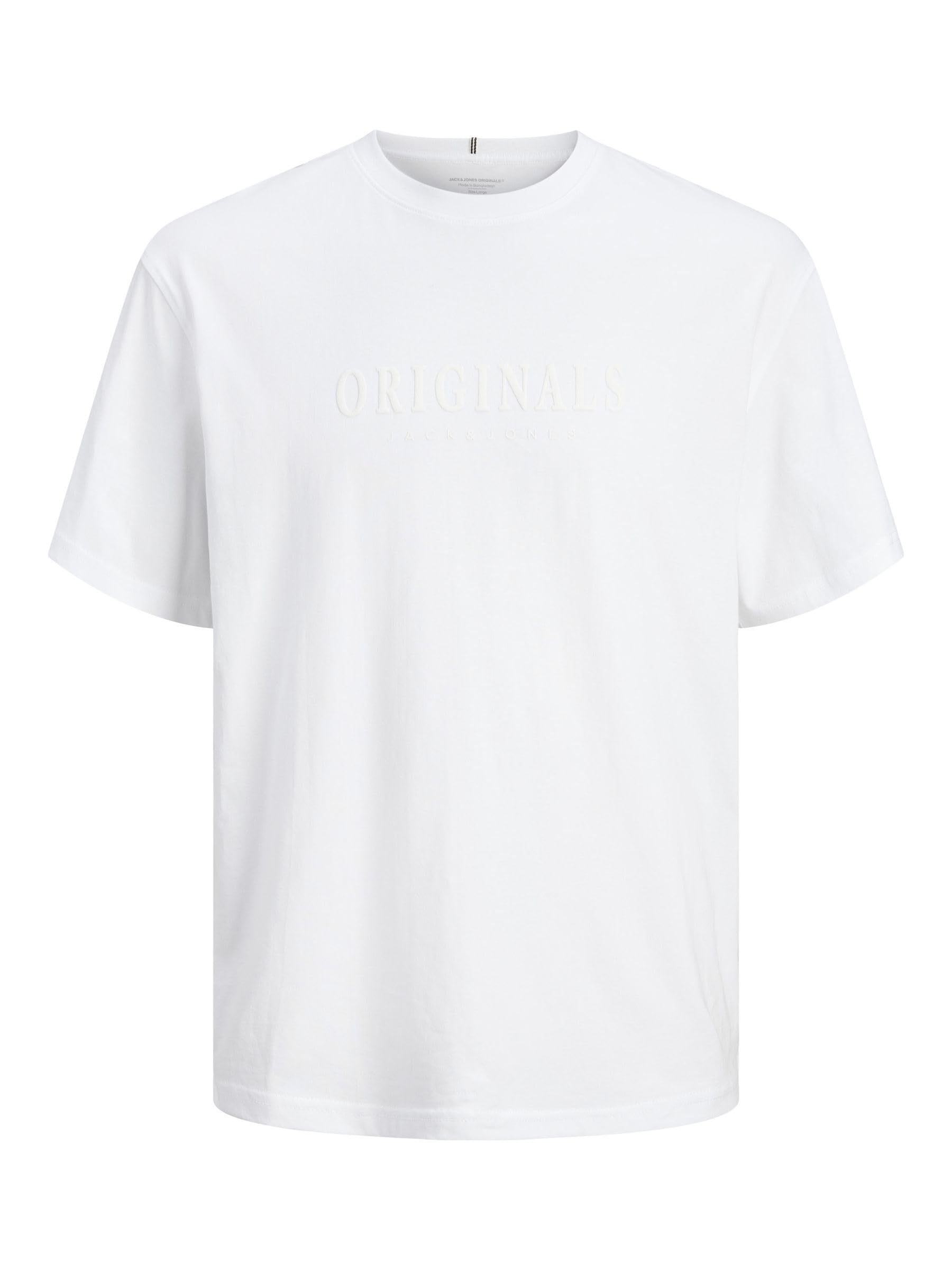 JACK & JONES Jorfrederiksberg Tee SS Crew Neck Noos, Bright White, XXL