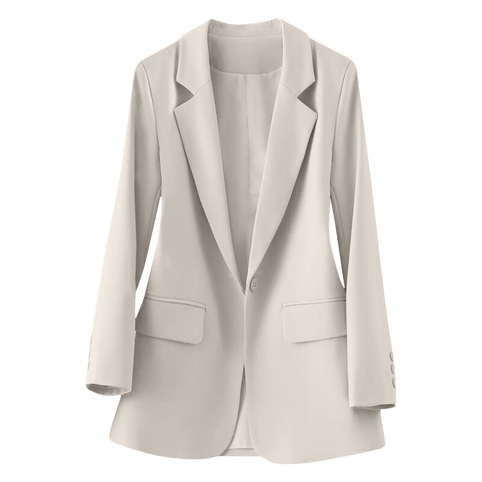 Womens Blazer Business Casual Dressy Lapel Collar Long Sleeve Open Front Work Office Suit Jacket with Pockets