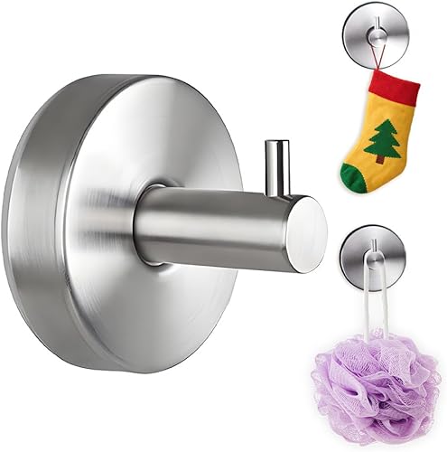 Miniatura 17 de Ganchos de ventosa para coronas en vidrio, 2025 Nuevos ganchos de ventosa sin taladro para ducha, decoración de corona navideña para colgar