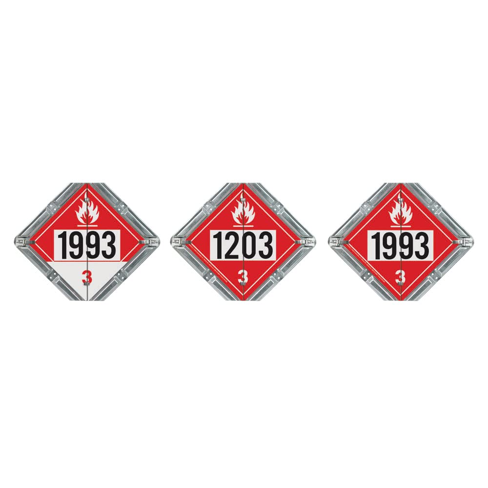 Amazon.com: Aluminum Flip File Hazmat Placard, One set with