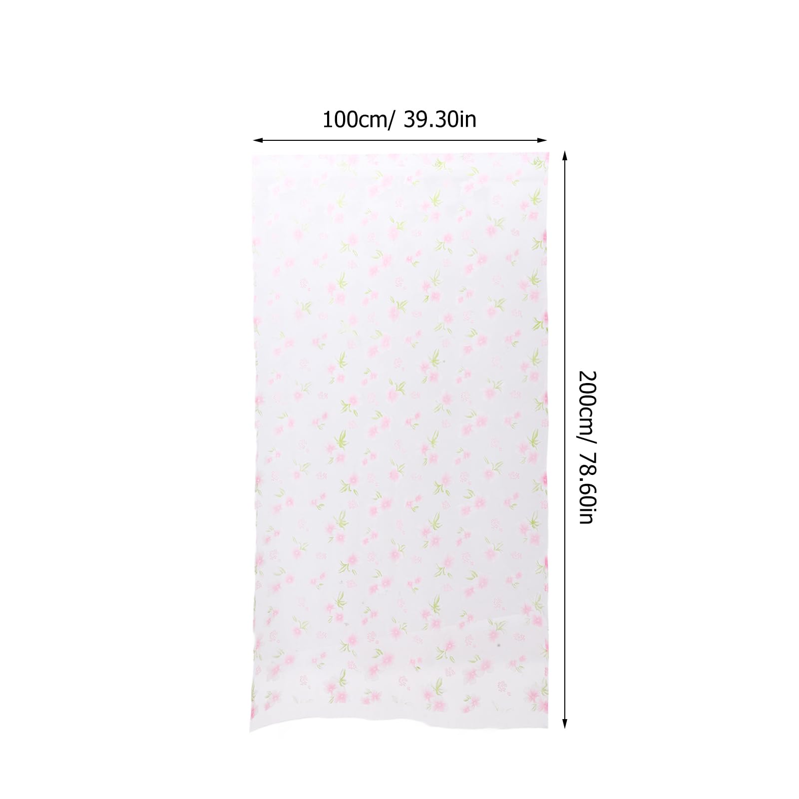 Veemoon Floral Tulle Curtain Rustic Flower Curtains Boho Curtains Sheer Girls Room Pink Sheer Transparent Net for Bedroom Living Room Shop Hotel(Pink 1 * 2M) - Image 2