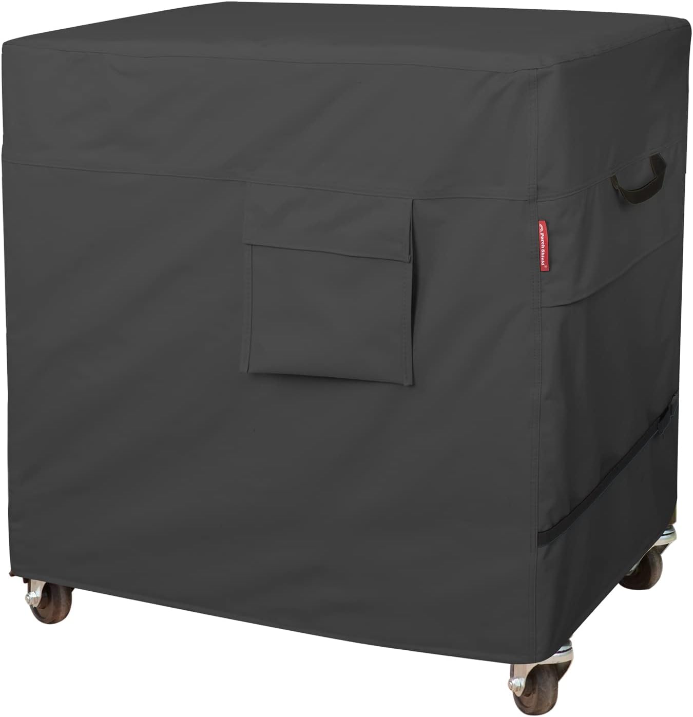 Porch Shield Waterproof Rolling 80-100 Qt Cooler Cart Cover Fits Most Patio Ice Chest Party Cooler (Black, 40"L x 20"W x 32"H)