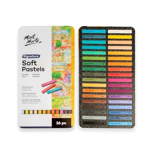 MONT MARTE Pastel Suave - 36 piezas - Tiza Pastel - Perfecto para pinturas coloridas y expresivas - Ideal para Principiantes, Profesionales y Artistas