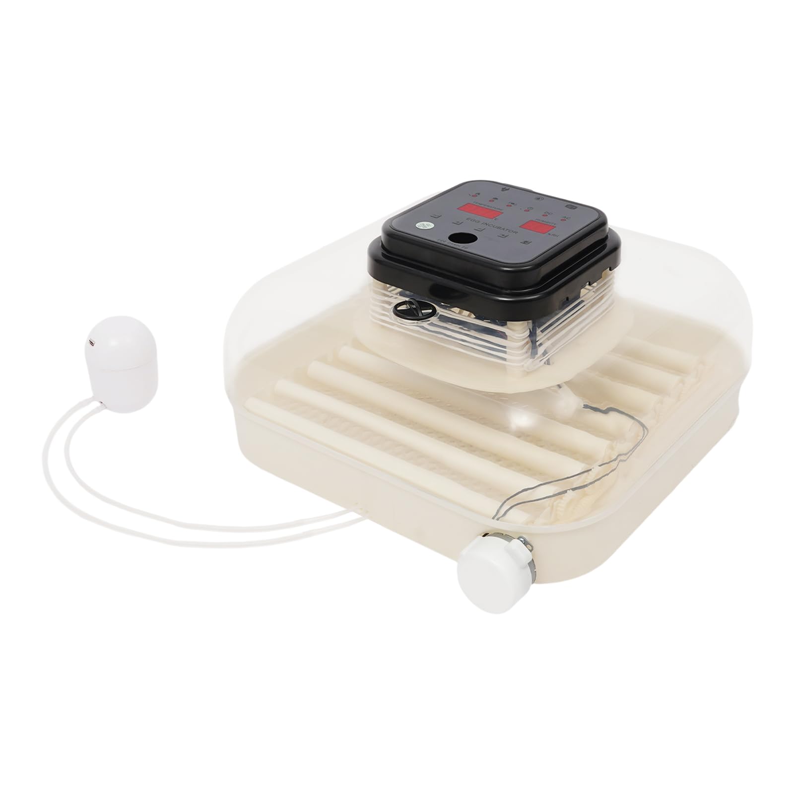 Incubatrice completamente automatica, polli incubatori con temperatura regolabile 0-40 °C e 50-90% di umidità 90 minuti e controllo delle uova a LED, incubatrice per uova di pollo e pappagalli (per 35