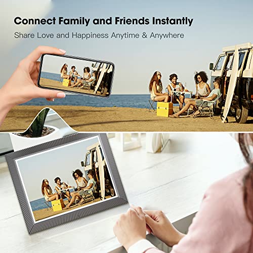 16.2-Inch Large Digital Picture Frame, Nethgrow Wifi Digital Photo Frame Touch Screen With 32Gb Storage, Auto-Rotate, Motion Sensor, Share Photos And Videos Via App Email, Wall Mountable #TOP1