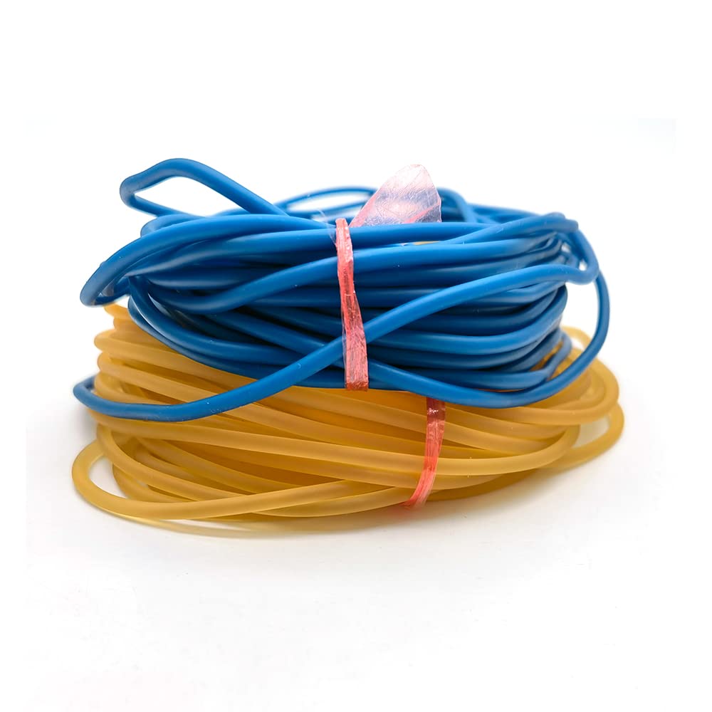 10m Solid Natural Latex Rubber Tubing 1/10"（Exactly 2.5mm） OD Slingshot Catapult Tube for Outdoor Sports Exercise Fitness