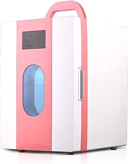 Mini réfrigérateur 10L voiture mini réfrigérateur, réfrigérateur plus froid et plus chaud, réfrigérateur de cosmétiques, réfrigérateur de soin de la peau, portable et calme, 1 2V / 220V Réfrigérateur