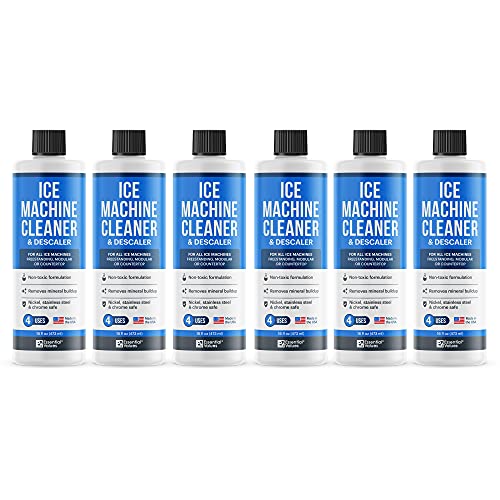 6-Pack Ice Machine Cleaner and Descaler 16 fl oz Nickel Safe Descaler | Ice Maker Cleaner Compatible with All Major Brands (Scotsman, KitchenAid, Affresh, Opal, Manitowoc) - Made in USA