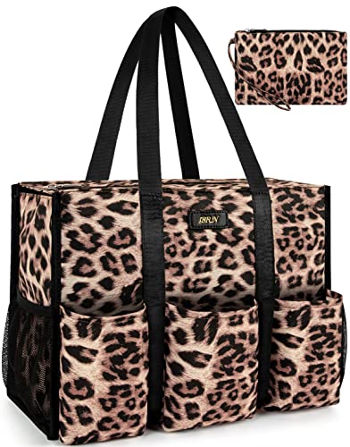 Image of IBFUN Utility Tote Bag with 24 Pockets, Large Teacher Tote for Women with Laptop Compartment, Travel Tote Bag with Zip Top