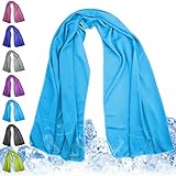 Cooling Towels 43.3" x 15.7" - Ice Towel, Sweat Towel, Cooling Towels for Neck & Face & Cooling Neck Wraps for Summer Heat - Neck Cooler for Quick Cool Down for Gym, Running, Golf, Yoga & Sports