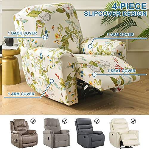 Image of Eco-Ancheng Recliner Slipcovers 4-Pieces Lazyboy Recliner Covers Recliner Couch Covers Recliner Chair Cover Non Slip Reclining Slipcovers with Storage Pockets Furniture Protector for Living Room