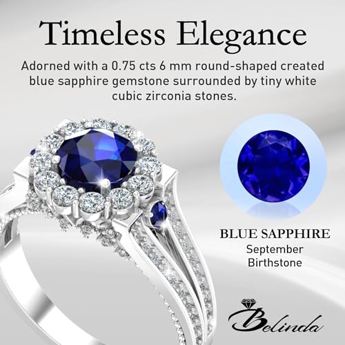 Womens Platinum Silver Sparkle Gemstone Bridal Engagement Ring4