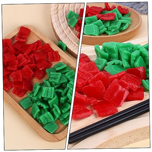 VICASKY 25pcs PVC fake vegetable PVC pepper slice prop artificial lifelike pepper simulation pepper