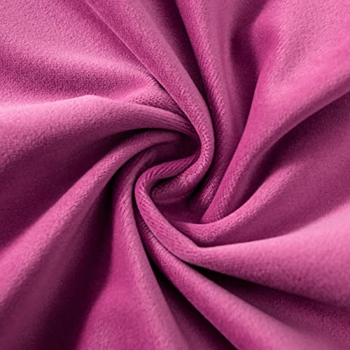 Image of JUSPURBET 16x16 Decorative Velvet Throw Pillow Covers Set of 2,Rose Red | Modern Soft Cushion Covers Cases with Hidden Zipper for Couch Sofa Bed Living Room Bedroom Home Decor
