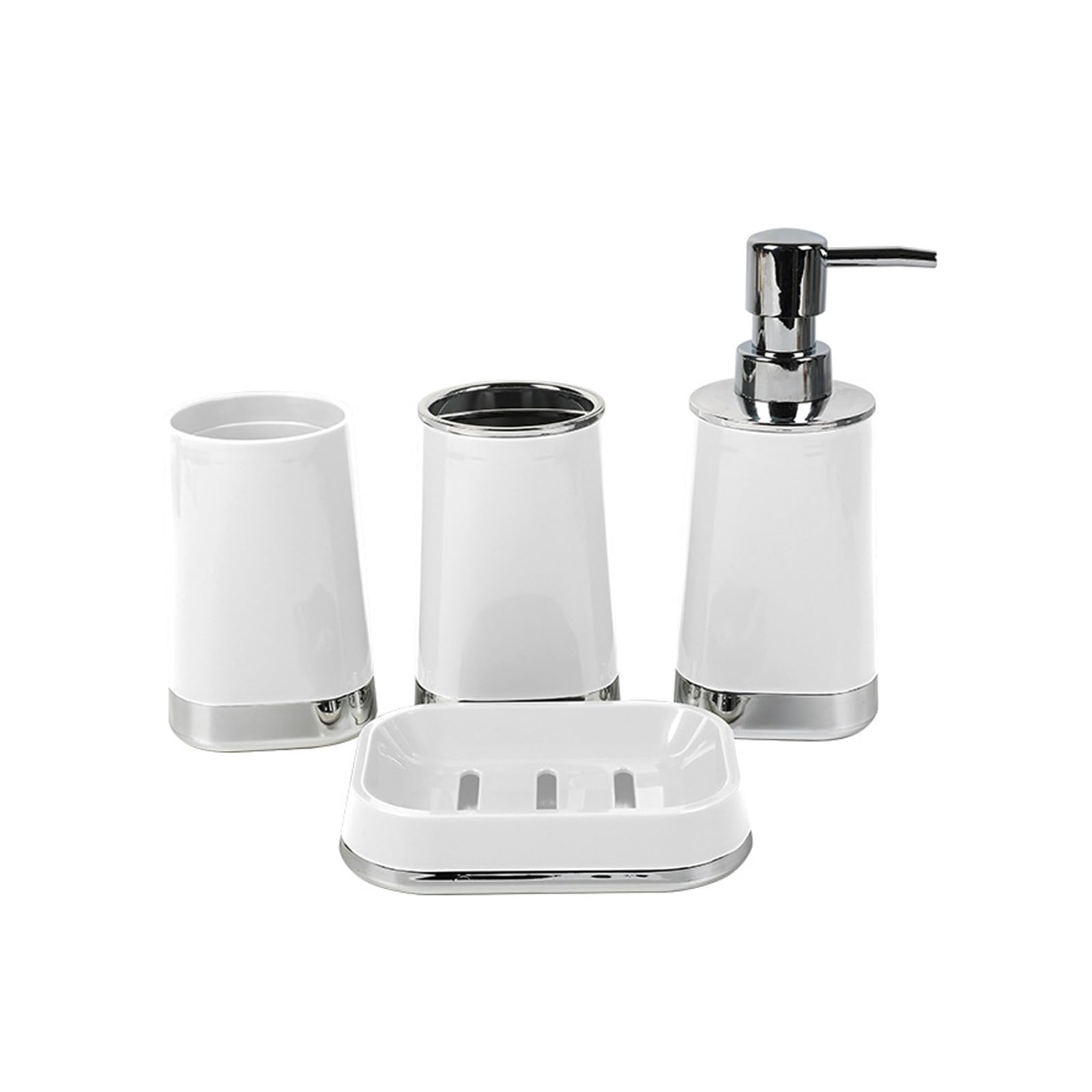 APGLSXY Bathroom Organizers Set Storage Basket Holder Toothbrush Stand Soap Dispenser Easy Installion Bathroom Organizers