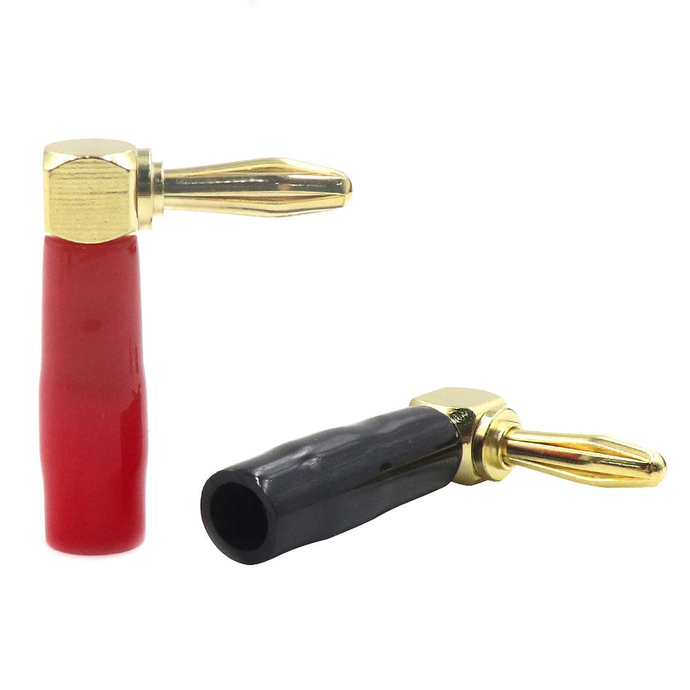 Goaycer adattatori a banana da 4 , placcati oro 24 K, connettori per