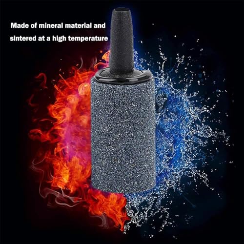 Image of 1 Inch Air Stone,Aquarium Air Stones, Cylinder Bubble Diffuser Airstone Fish Tank Bubbler Air Pump Accessories for Aquariums Hydroponics Grey (12 Pack)