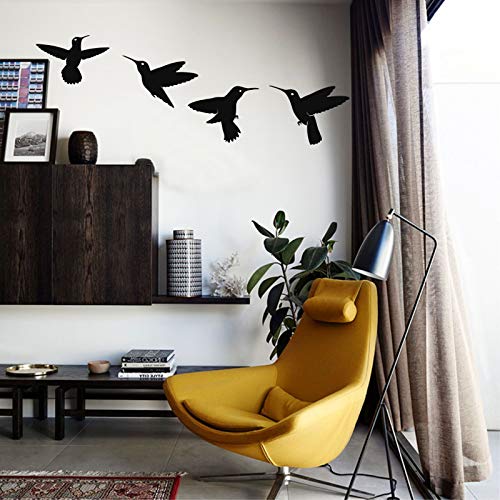 Décoration Murale en métal, décor de colibris, Lot de 4, Art Mural Oiseaux