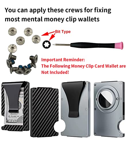 Maintenance Screws and Screwdriver for Minimalist Wallet Replacement Wallet Screws for Slim Wallet (Basic Silver)2