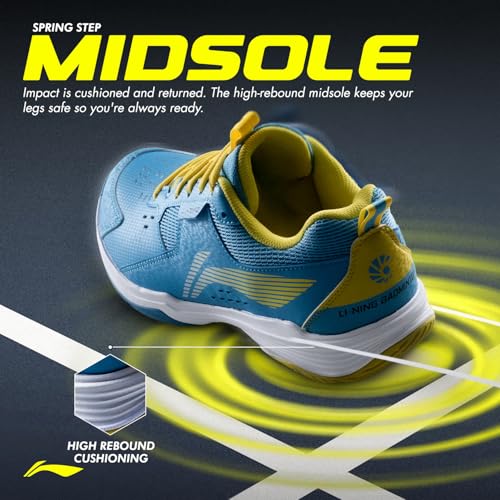 Image of Li-Ning All Round Non Marking Badminton Shoes | All Indoor Sports | Lightweight, Breathable, Grippy & Durable | High Rebound Cushioning | Stable Heel Support