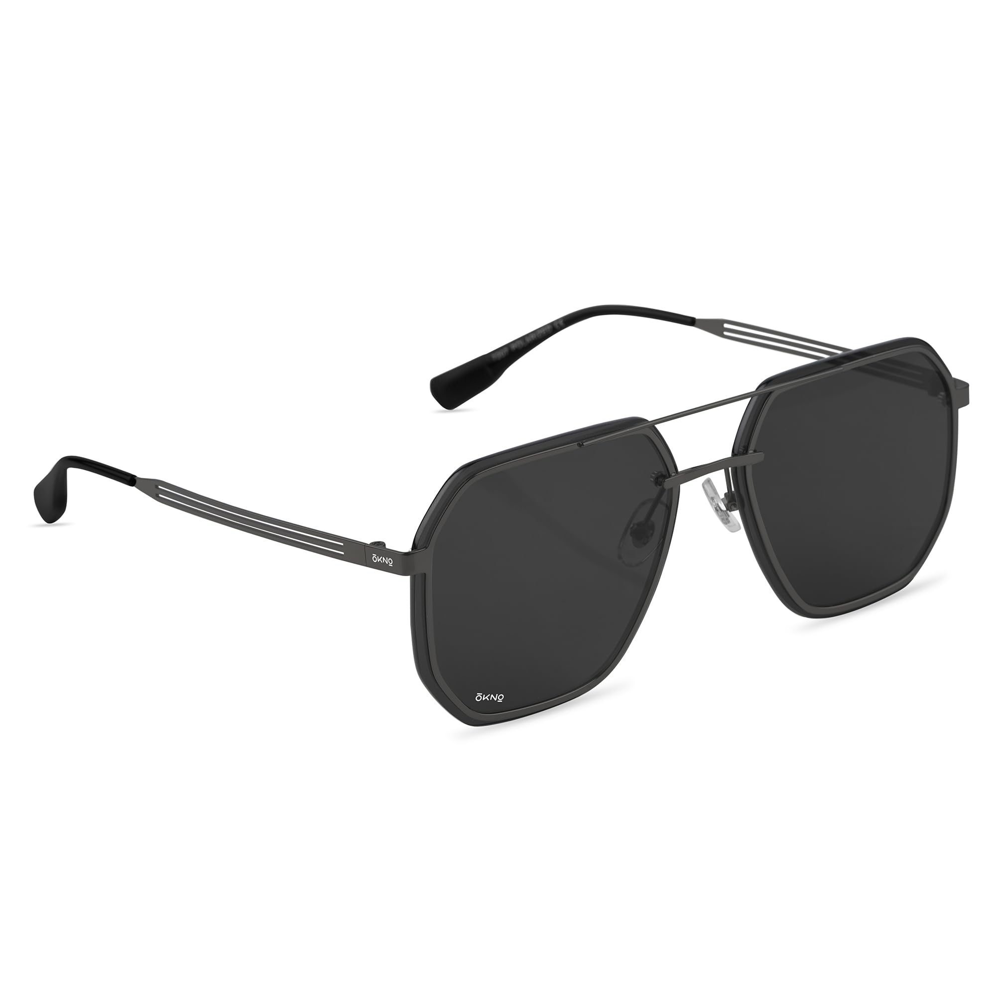 EyewearlabsOKNO | Polarized Full Rim Hexagonal Branded Stylish Sunglasses For Men & Women | 100% UV Protection Shades | Cricket Sports Cycling Driving | Large | Knightsbridge | Joao