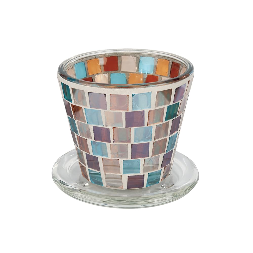 Amazon｜植木鉢 鉢カバー モザイクガラス 3号 9cm マルチカラー