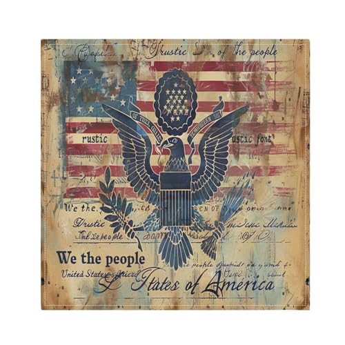 Servilletas de Tela Vintage American Flag Set de 6 50.5x50.5 cm miniatura 6