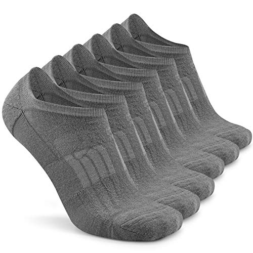 Image of Busy Socks No Show Merino Wool Athletic Running Socks for Men Women,Low Cut Thin Soft Sport Wool Socks with Non-Slip Grips
