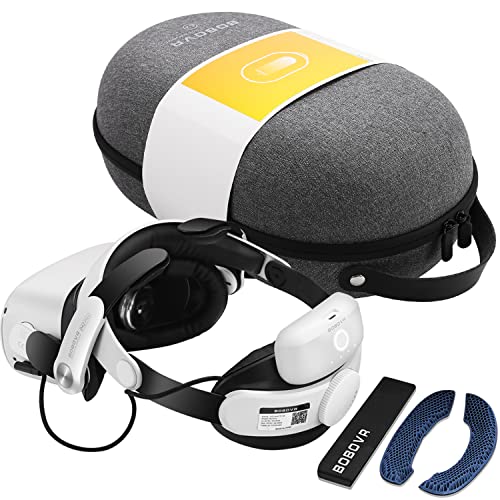 BOBOVR Correa de batería M2 Pro + C2 Comb Package Edition compatible con Meta/Oculus Quest 2 (1 M2 Pro Battery Pack+C2 Case) Cover