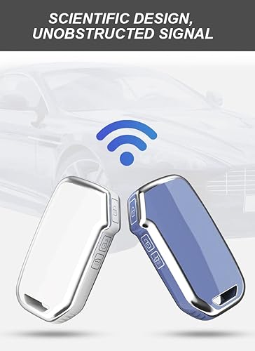 Miniatura 5 de ontto Key Fob Holder Fit for Kia 3-Button TPU Key Jacket for Telluride Forte NIRO Ceed Grey-Blue