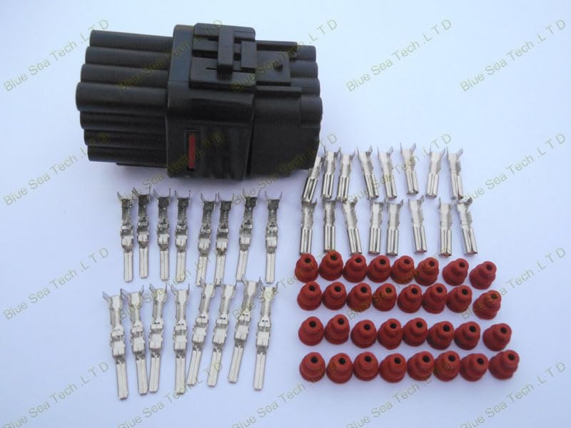 Wiring Connecting Terminals - Sample,2 Sets 16 Pin/Way 2.2mm car Connector,Car Waterproof Electrical Plug,Automotive Sensor Main Connector for car Truck ect.