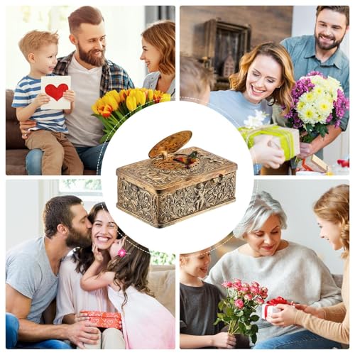Cajas musicales automáticas para decoración de escritorio y librerías de salón 5