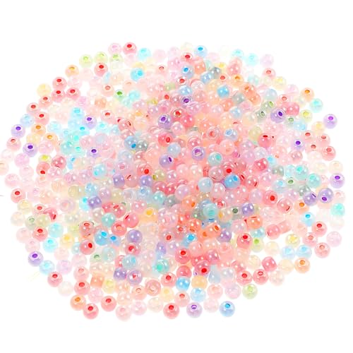Bremorou 300 Pcs Pony Beads 4mm Perlen für Armbänder Bunte Bracelet Bead Bunte Bastelperlen Selber Machen Farbmischung Glas Zum Auffädeln Armband Perlenarmband Selber Machen für Armbände