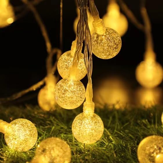 Globe String Lights Battery Powered, 3M 30LEDs 8 Modes Battery Operated Fairy Lights Indoor Tent Festoon Lights for Outdoor Camping Bedroom Living Room Party Christmas Decor
