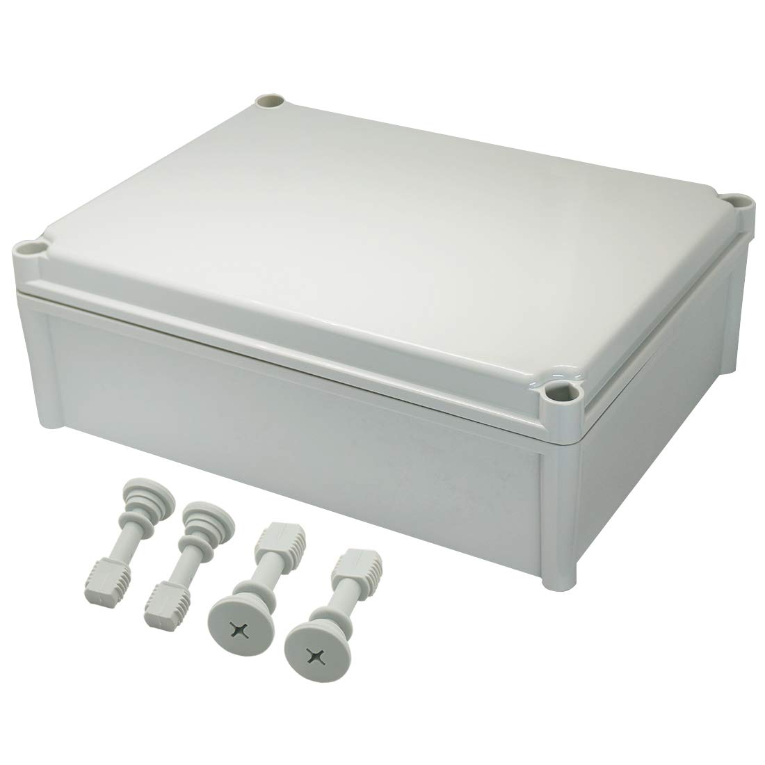 Zulkit Abzweigdose ABS Kunststoff staubdicht wasserdicht IP67 Abzweigdosen Universal Elektroprojekt Gehäuse Langlebig DIY Elektronische Projektbox Grau 14.96 * 11.02 * 5.12 Zoll (380 * 280 * 130mm)
