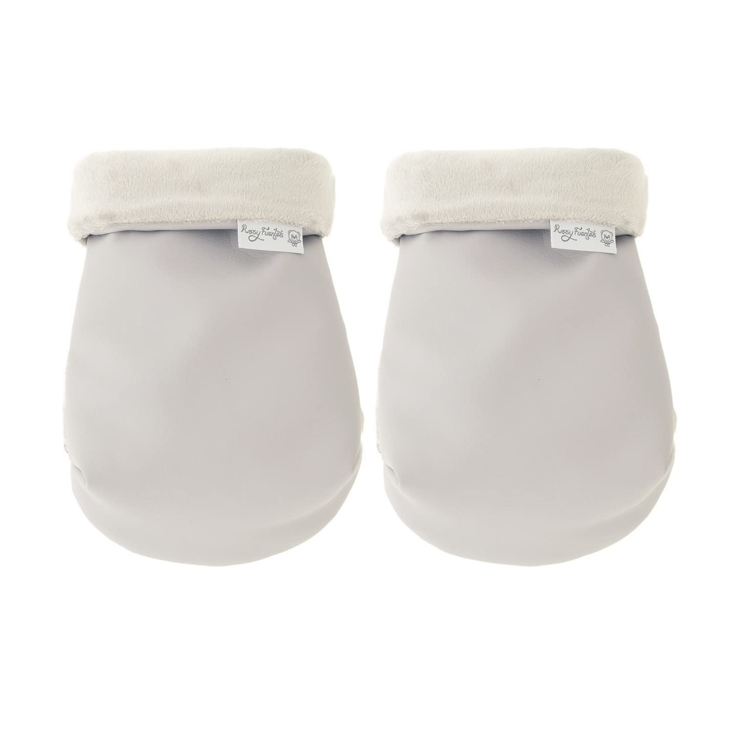 Manoplas Carrito Bebé Rosy Fuentes- Con Forro Polar Interior - Guantes para Carro Bebé - Tejido Suave y Agradable - Manoplas Carro Bebé Universales -Gris