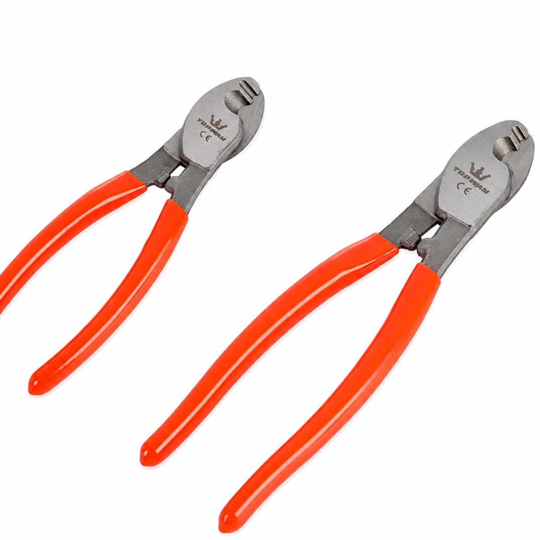 Topway Cable Cutter Wire Stripper 150Mm (6") + 210Mm (8"), Heavy Duty Cutting Plier For Aluminum Copper Wires 417317 5060524768164