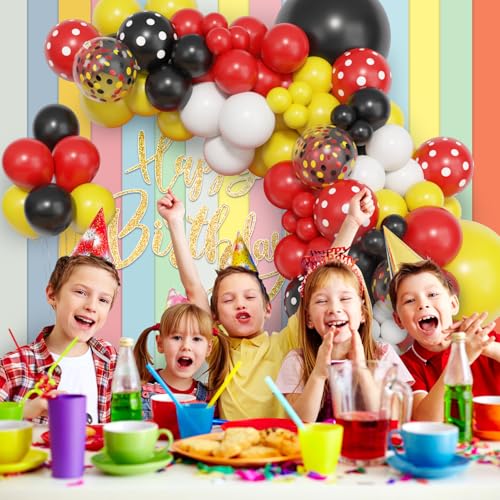Image of Amandir 153pcs Red Yellow Black Balloon Garland Arch Kit Different Sizes